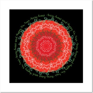 Xmas New Year Mandala Posters and Art